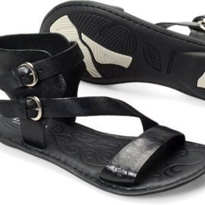 Born Eva Gladiator Sandals, Black, Size 9 EUC